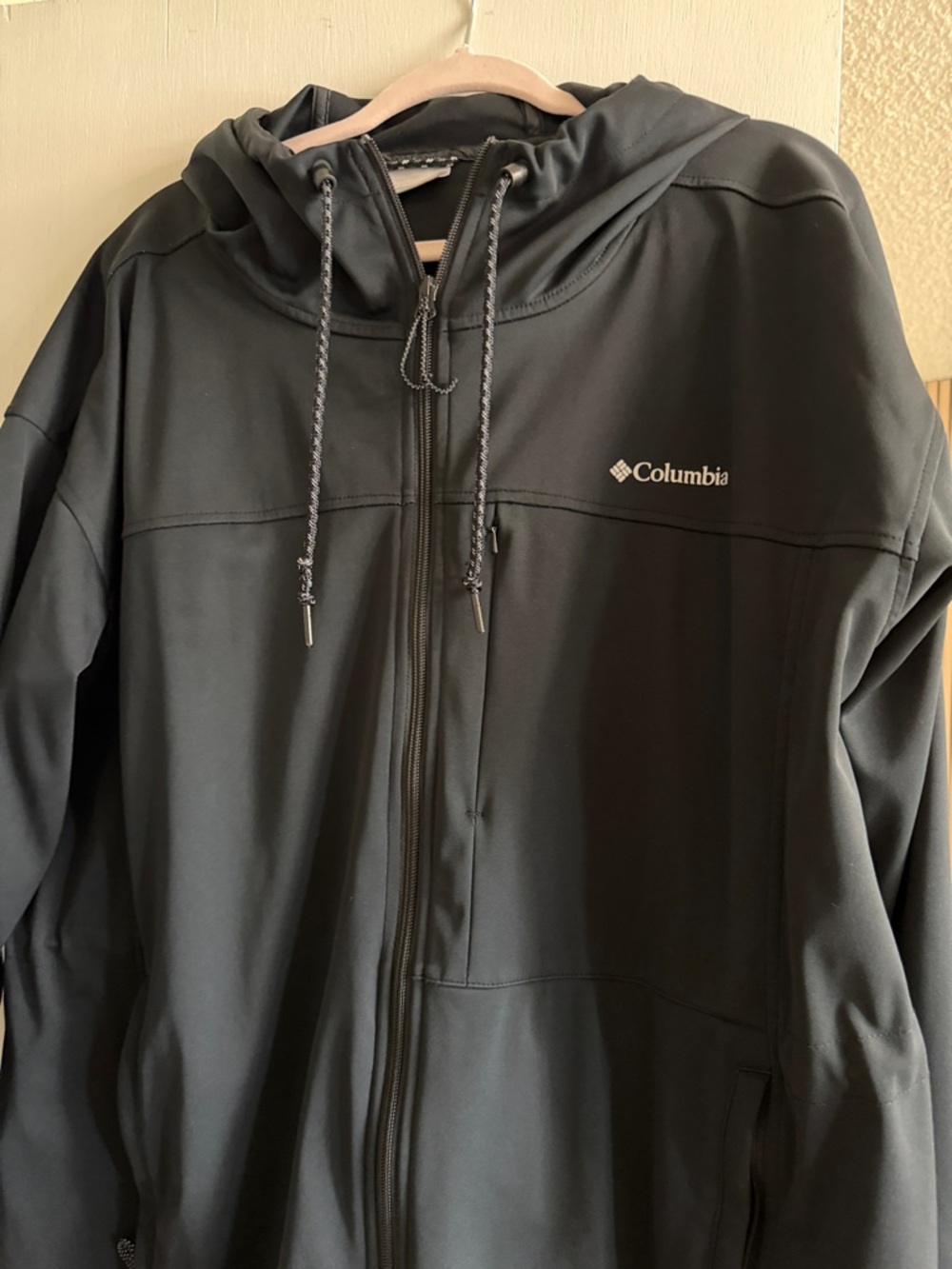 Columbia Black Full-Zip Hooded Softshell Jacket